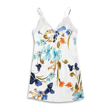 Women's Lilac+London Lace Trim Print Chemise