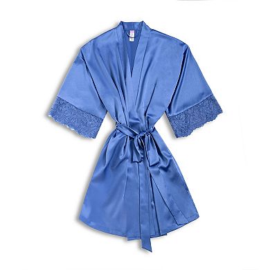 Plus Size Lilac+London Solid Wrapper Robe