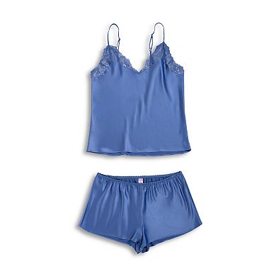 Plus Size Lilac+London Pajama Camisole & Pajama Shorts Set