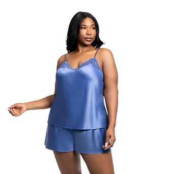 Plus Size Lilac+London Pajama Camisole & Pajama Shorts Set