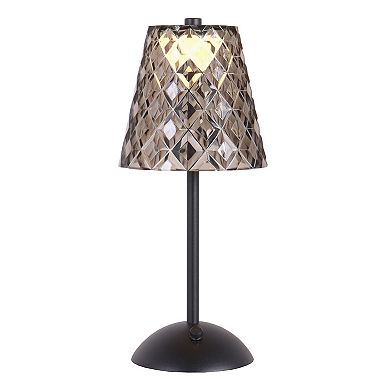 Geometric Faceted LED Touch Table Lamp