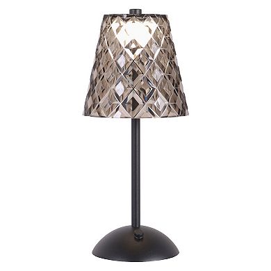 Geometric Faceted LED Touch Table Lamp