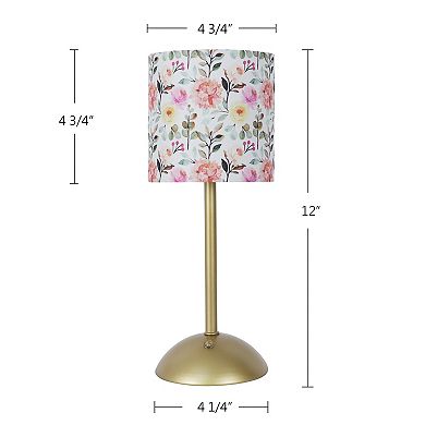 Floral Shade Rechargeable Table Lamp