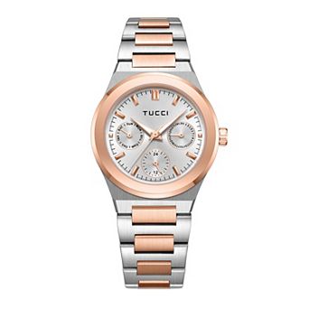 TUCCI Italy Women's Two-Tone Stainless Steel Chronograph Wrist Watch - TW0593-WATCH-GSS, TW0593-WATCH-RSS