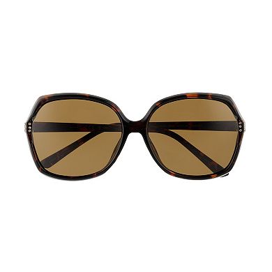 Women's PRIVE REVAUX X75007 Micro Star Oversized Tortoise Sunglasses