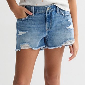 Girls 7-16 SO® Denim Midi Cutoff Shorts in Regular & Plus Size