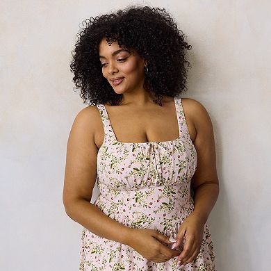 Plus Size LC Lauren Conrad Sleeveless Floral Midi Dress