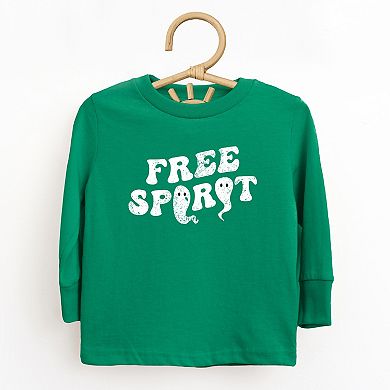 Free Spirit Ghost Distressed - Toddler Long Sleeve Graphic Tee