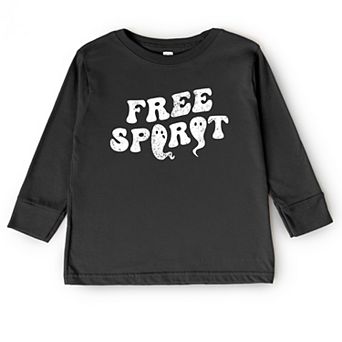 Free Spirit Ghost Distressed - Toddler Long Sleeve Graphic Tee