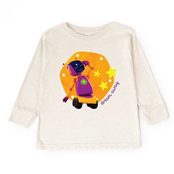 Leo the Truck Dream Away Robot - Kids Toddler Long Sleeve Graphic Tee