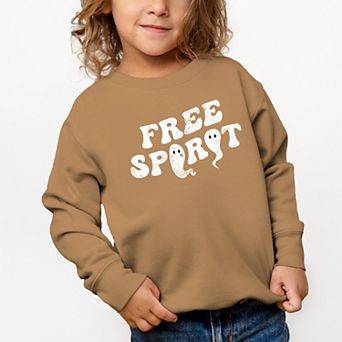 Free Spirit Ghost Distressed - Toddler Graphic Sweatshirt