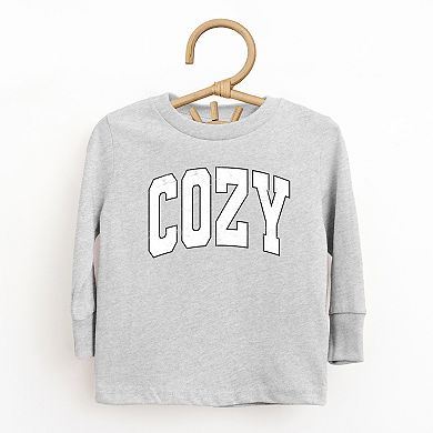 Cozy Worn Varsity - Kids Toddler Long Sleeve Tee