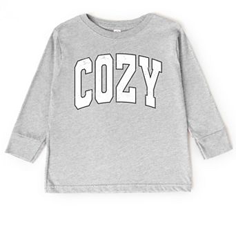 Cozy Worn Varsity - Kids Toddler Long Sleeve Tee