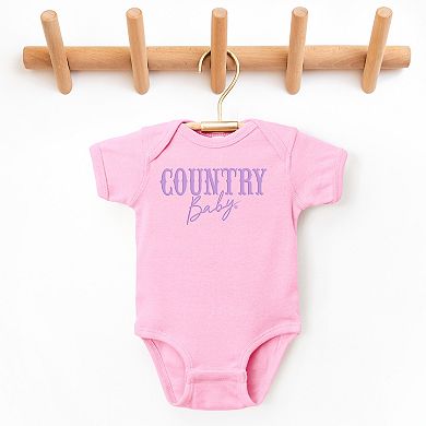 Country Baby Puff Print - Baby Short Sleeve Graphic Bodysuit