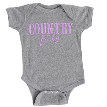 Country Baby Puff Print - Baby Short Sleeve Graphic Bodysuit