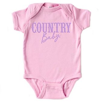 Country Baby Puff Print - Baby Short Sleeve Graphic Bodysuit