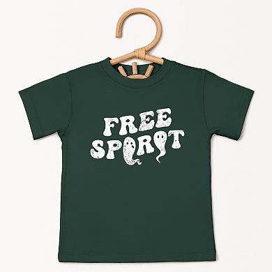 Free Spirit Ghost Distressed - Toddler Short Sleeve Graphic T-Shirt