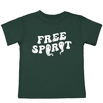 Free Spirit Ghost Distressed - Toddler Short Sleeve Graphic T-Shirt
