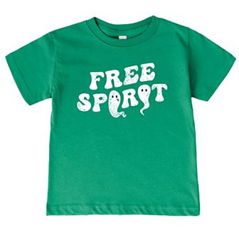 Free Spirit Ghost Distressed - Toddler Short Sleeve Graphic T-Shirt
