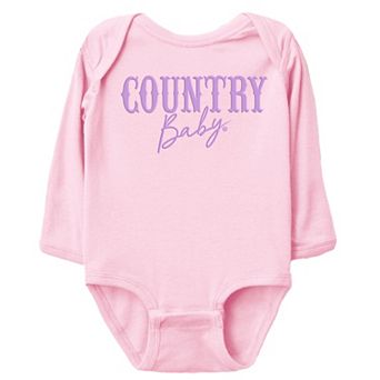 Country Baby Puff Print - Baby Long Sleeve Bodysuit