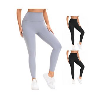 3 Packs Women's High Waist Tummy Control Workout Running Leggings Soft Shapewear Pants