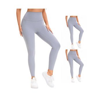3 Packs Women's High Waist Tummy Control Workout Running Leggings Soft Shapewear Pants