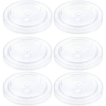 Replacement Lids for Acrylic Tumblers, 6 pk Fits 3.75 in Wide Mouth Cups