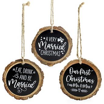 First Married Christmas Ornaments (Set of 3)