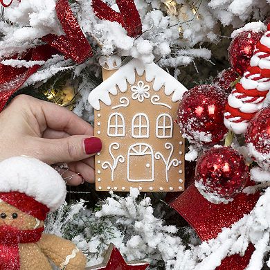 Gingerbread House Christmas Ornaments (Set of 12)