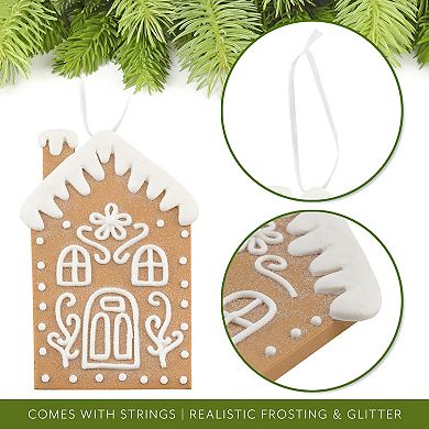 Gingerbread House Christmas Ornaments (Set of 12)