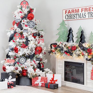 Metal Christmas Cardinal Ornaments (Set of 6)