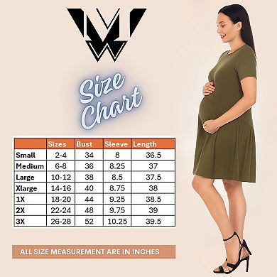 Women's Asymmetrical Waistline Maternity Dress