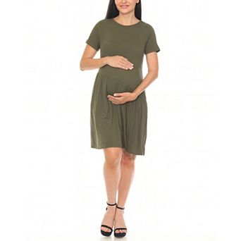 Women's Asymmetrical Waistline Maternity Dress