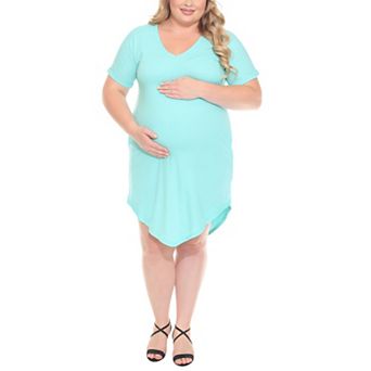 Women's V-Neck Maternity Swing Dress