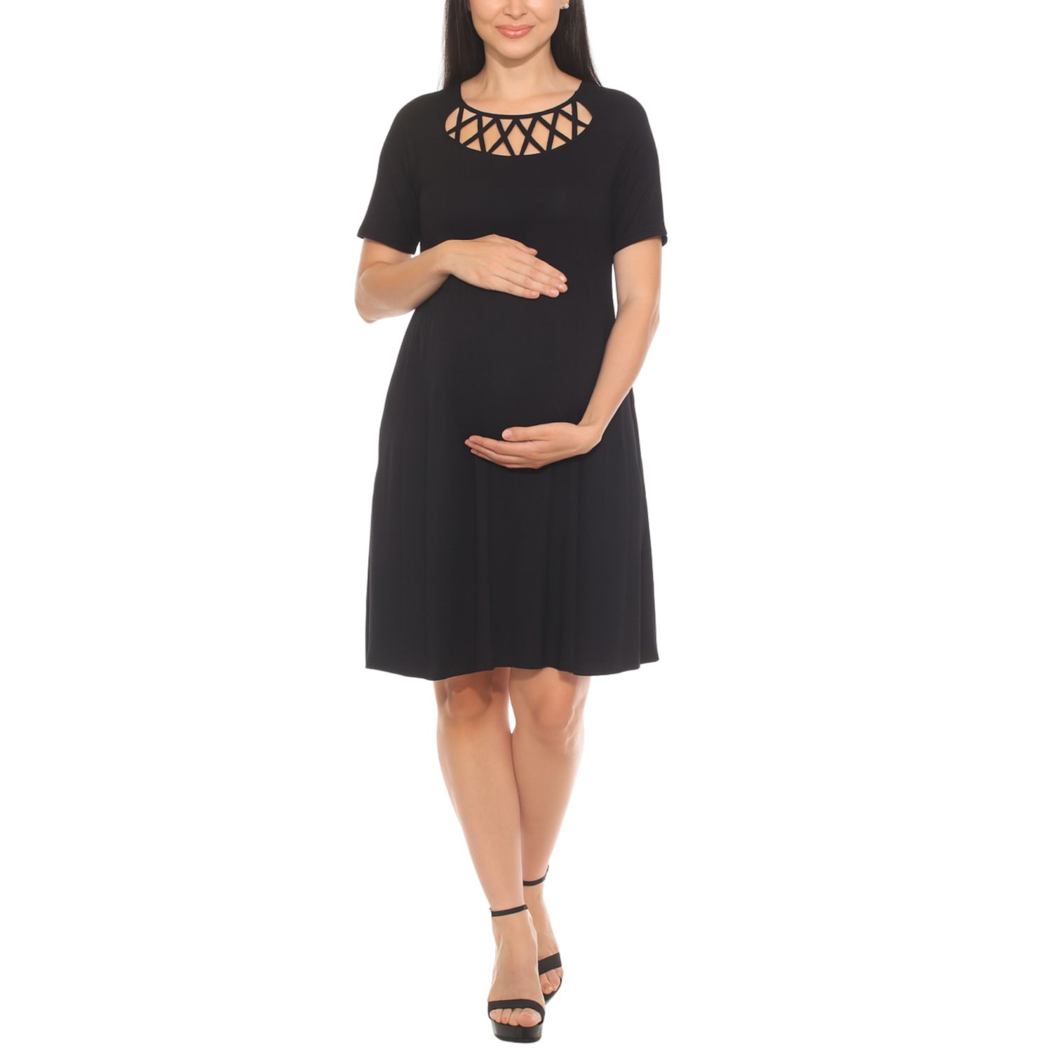 Женские платья Crisscross Neckline Maternity Dress with Pockets