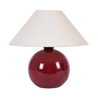 Fiona 11" LED Table Lamp with Round Ceramic Base