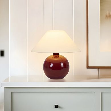 Fiona 11" LED Table Lamp with Round Ceramic Base