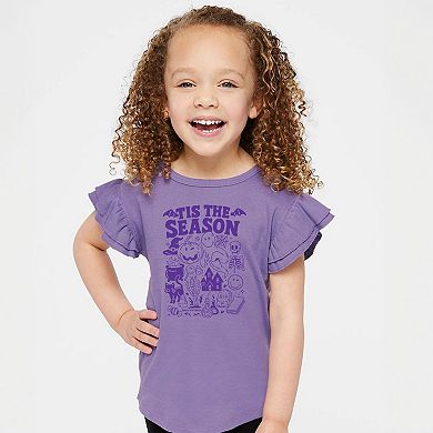 SmileyWorld Tis The Season Halloween - Flutter Sleeve Graphic T-Shirt