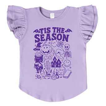 SmileyWorld Tis The Season Halloween - Flutter Sleeve Graphic T-Shirt
