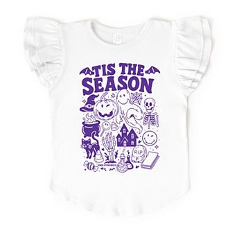 SmileyWorld Tis The Season Halloween - Flutter Sleeve Graphic T-Shirt