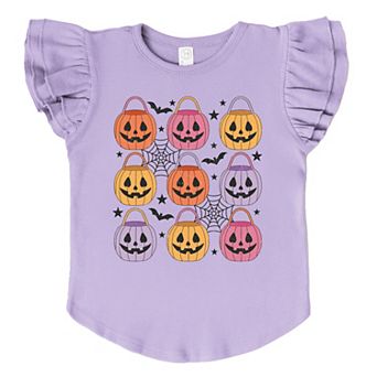 Pumpkin Basket Chart - Flutter Sleeve Graphic T-Shirt