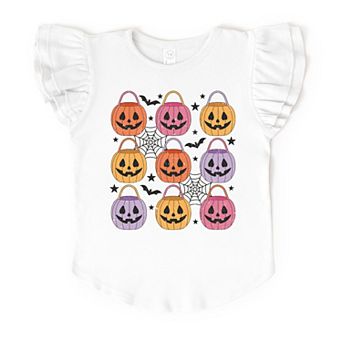 Pumpkin Basket Chart - Flutter Sleeve Graphic T-Shirt