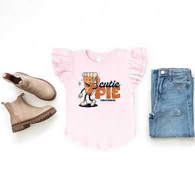 SmileyWorld Cutie Pie Pumpkin Pie - Flutter Sleeve Graphic T-Shirt