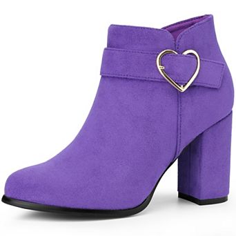 Buckle Chunky Heels with Ankle Boots for Women