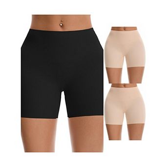 3 Packs Women's High Waisted Seamless Shapewear Slip Shorts Shaping Boyshorts Slimming Underwears