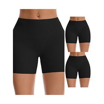 3 Packs Women's High Waisted Seamless Shapewear Slip Shorts Shaping Boyshorts Slimming Underwears