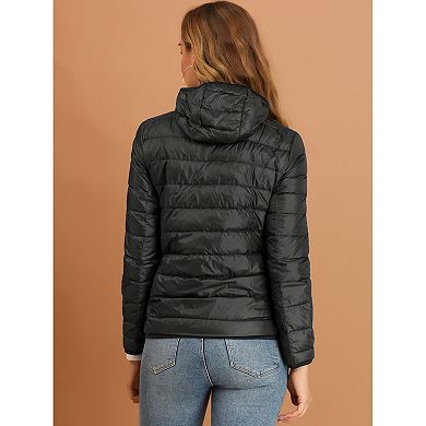 2 Packs Women's Hooded Lightweight Down Packable Puffyer Jacket