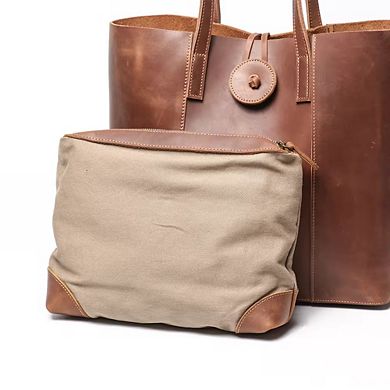 The Taavi Tote Handcrafted Leather Tote Bag