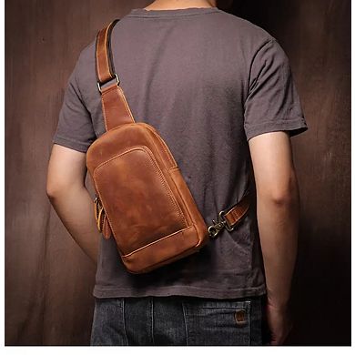 Erling Leather Sling Bag Crossbody Leather Pack