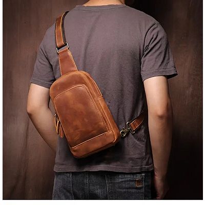 Erling Leather Sling Bag Crossbody Leather Pack
